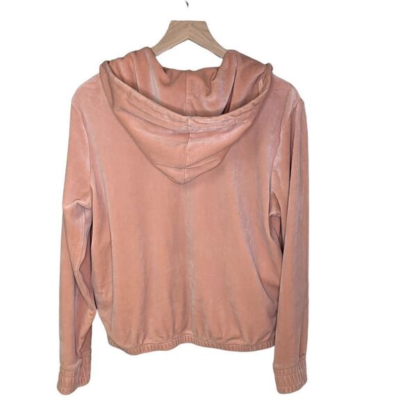 Women’s Fila light pink velour quarter zip logo hoodie - Picture 6 of 9